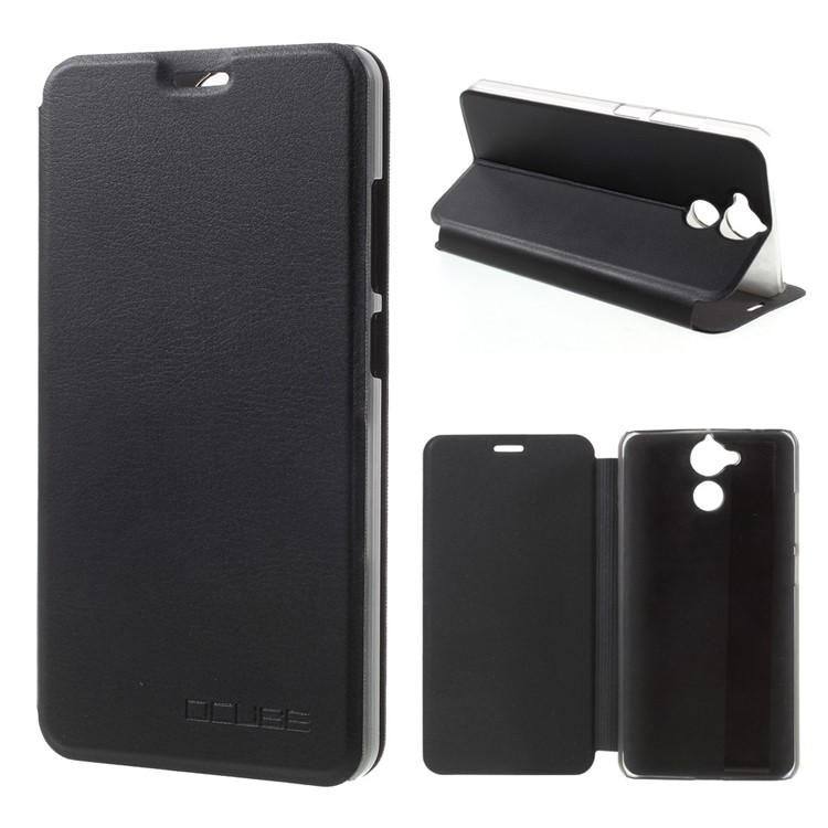 PU Leather Stand Phone Case for Blackview P2 Lite - Black-1