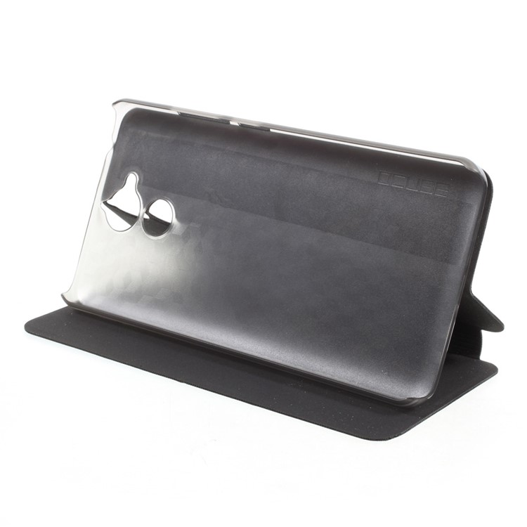 PU Leather Stand Phone Case for Blackview P2 Lite - Black-3