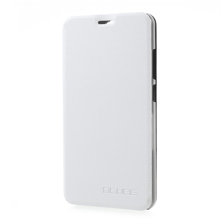PU Leather Stand Phone Cover for Blackview P2 Lite - White-1