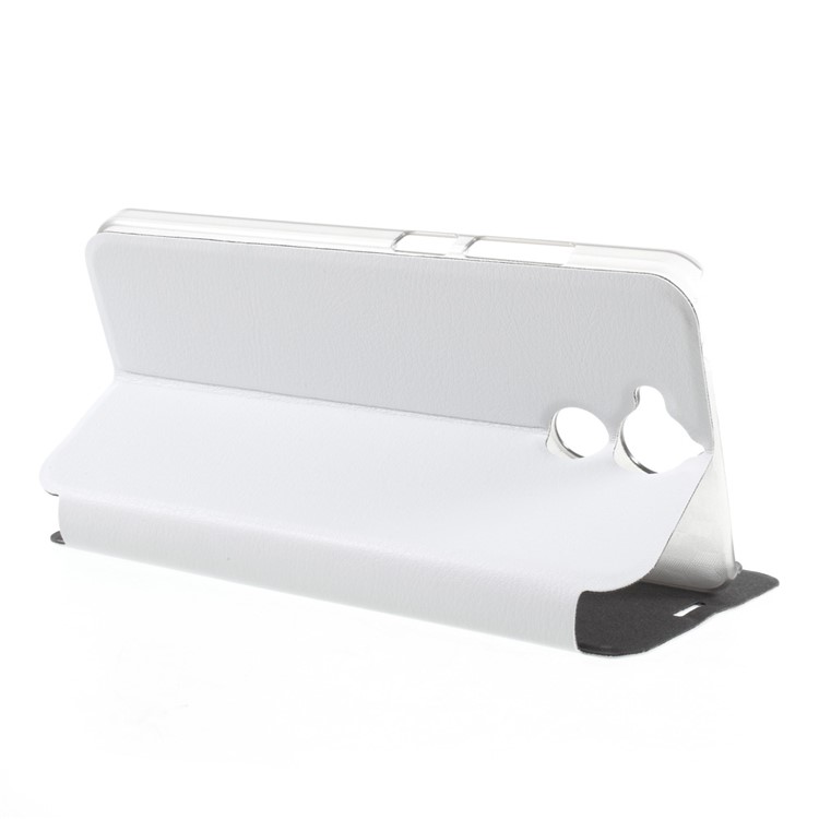 PU Leather Stand Phone Cover for Blackview P2 Lite - White-4