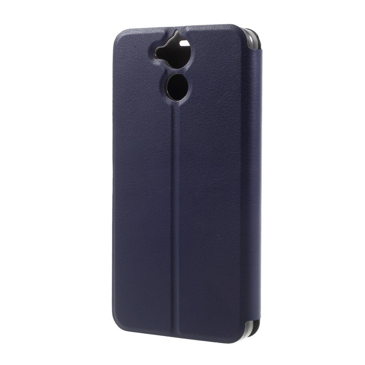 PU Leather Stand Phone Shell for Blackview P2 Lite - Dark Blue-2