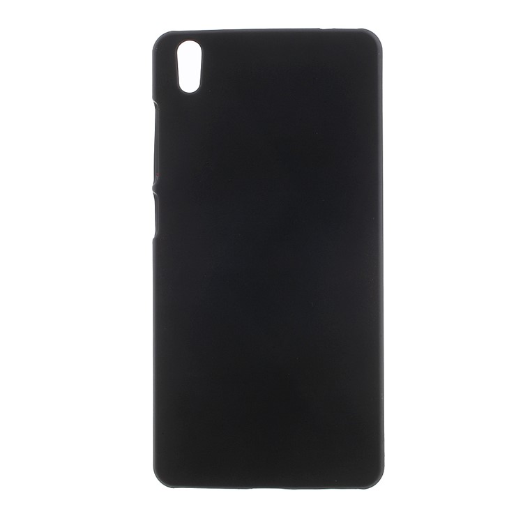 Rubber Coating PC Hard Phone Cover for LYF Water 5 LS5007 - Black-1