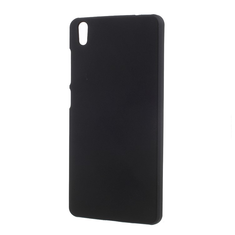 Rubber Coating PC Hard Phone Cover for LYF Water 5 LS5007 - Black-2