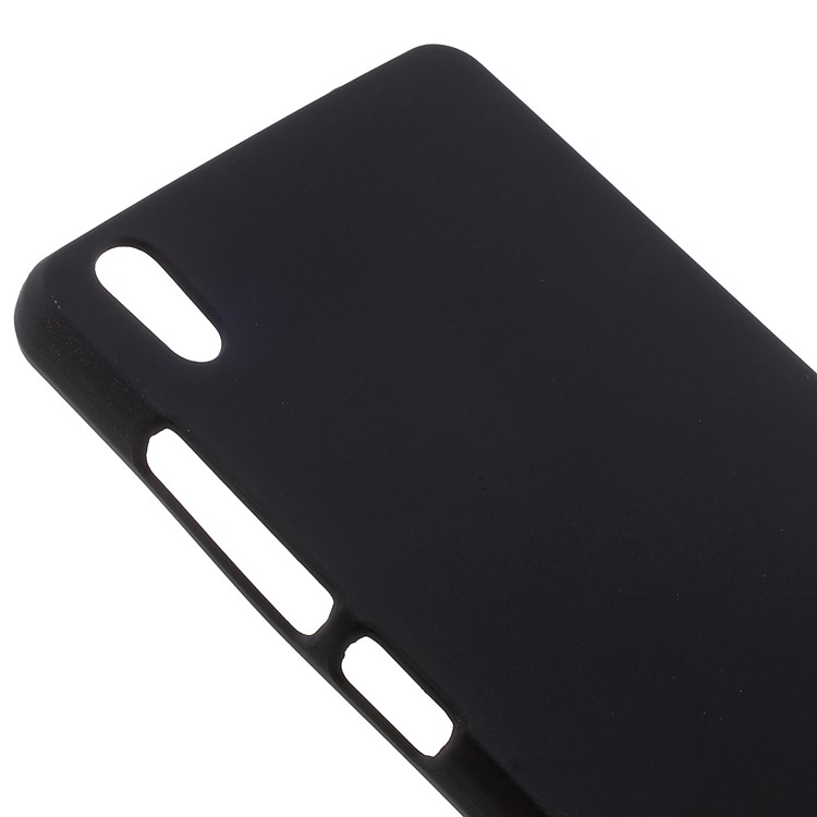 Rubber Coating PC Hard Phone Cover for LYF Water 5 LS5007 - Black-4