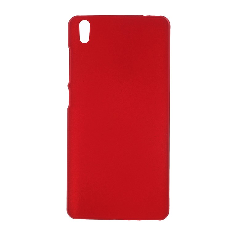Rubber Coating PC Hard Phone Case for LYF Water 5 LS5007 - Red-1
