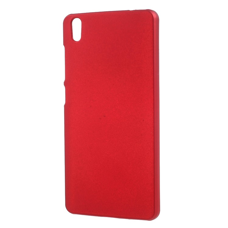 Rubber Coating PC Hard Phone Case for LYF Water 5 LS5007 - Red-2
