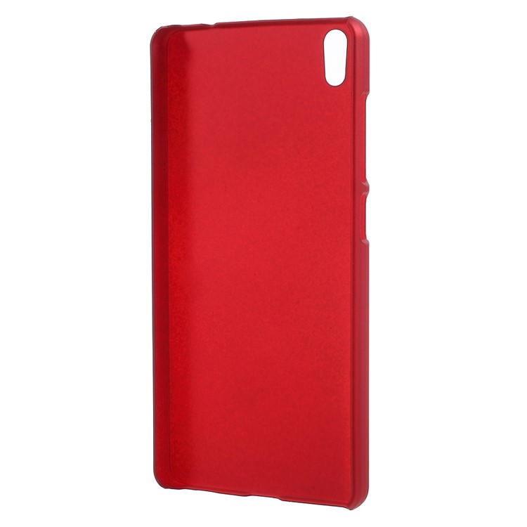 Rubber Coating PC Hard Phone Case for LYF Water 5 LS5007 - Red-3