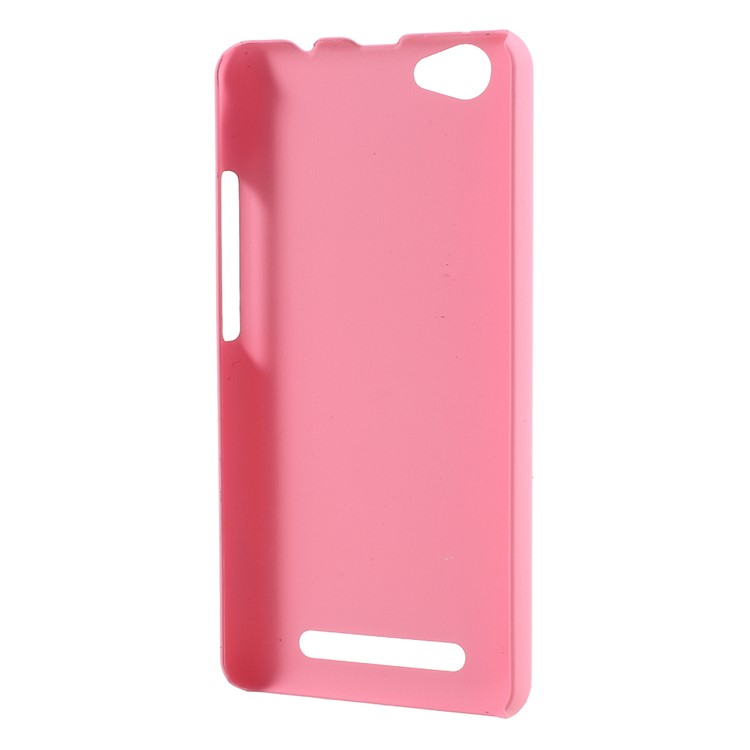 Rubberized PC Back Case Phone Cover for LYF Wind 6 LS 5009 - Pink-3