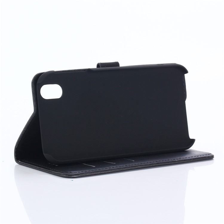 Retro Crazy Horse Magnetic Wallet Leather Stand Phone Case for Sharp One X1 - Black-5