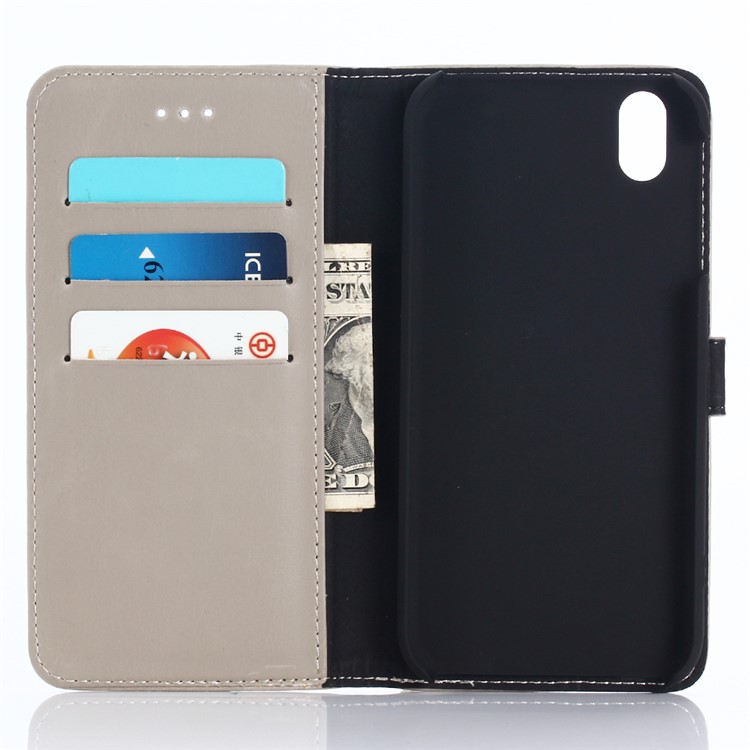 Retro Crazy Horse Magnetic PU Leather Stand Cover with Card Slots for Sharp One X1 - Beige-3