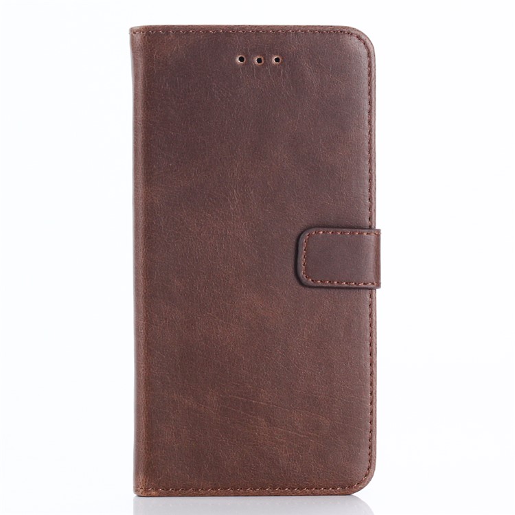 Retro Crazy Horse Wallet Leather Flip Case Cover for Sharp One X1 - Coffee-2