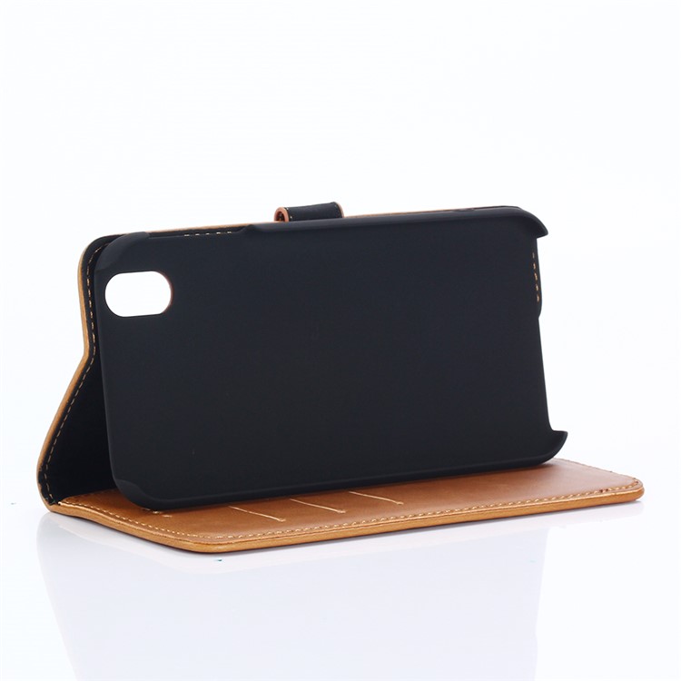 Retro Crazy Horse Stand Wallet Leather Protevtion Mobile Phone Shell for Sharp One X1 - Brown-5
