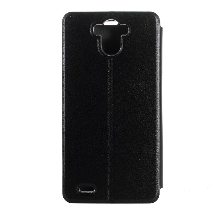 Folding PU Leather Skin PC Case with Stand for BlackBerry R6 Lite - Black-3