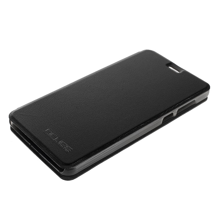Folding PU Leather Skin PC Case with Stand for BlackBerry R6 Lite - Black-4