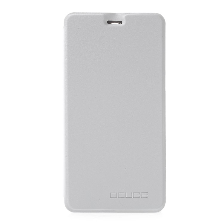 Folding PU Leather Skin PC Cover with Stand for BlackBerry R6 Lite - White-1