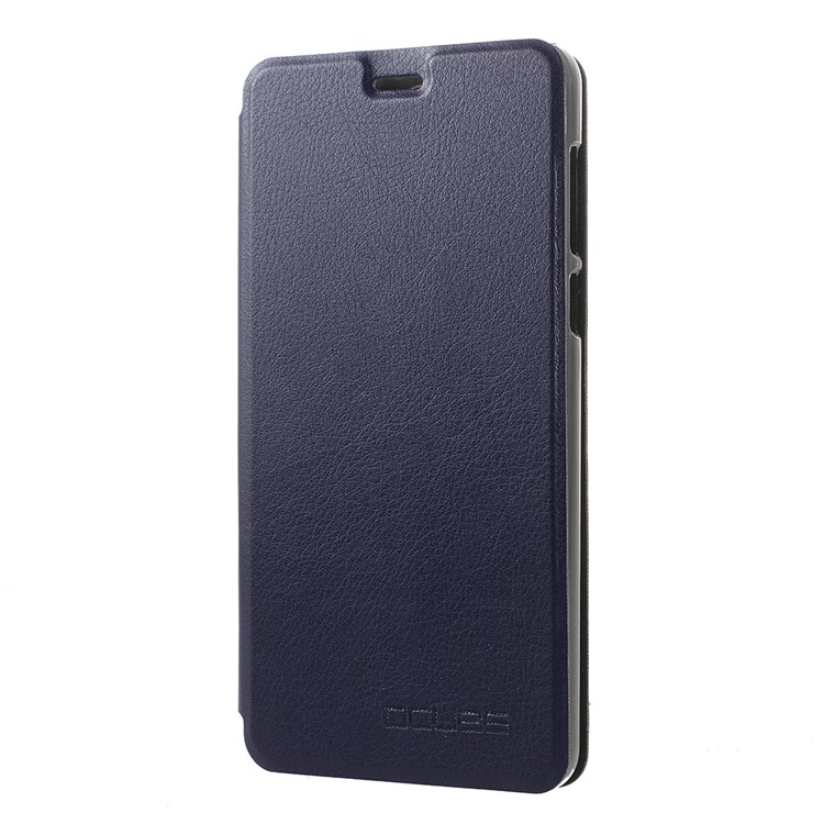 Folding PU Leather Skin PC Shell with Stand for BlackBerry R6 Lite - Dark Blue-2