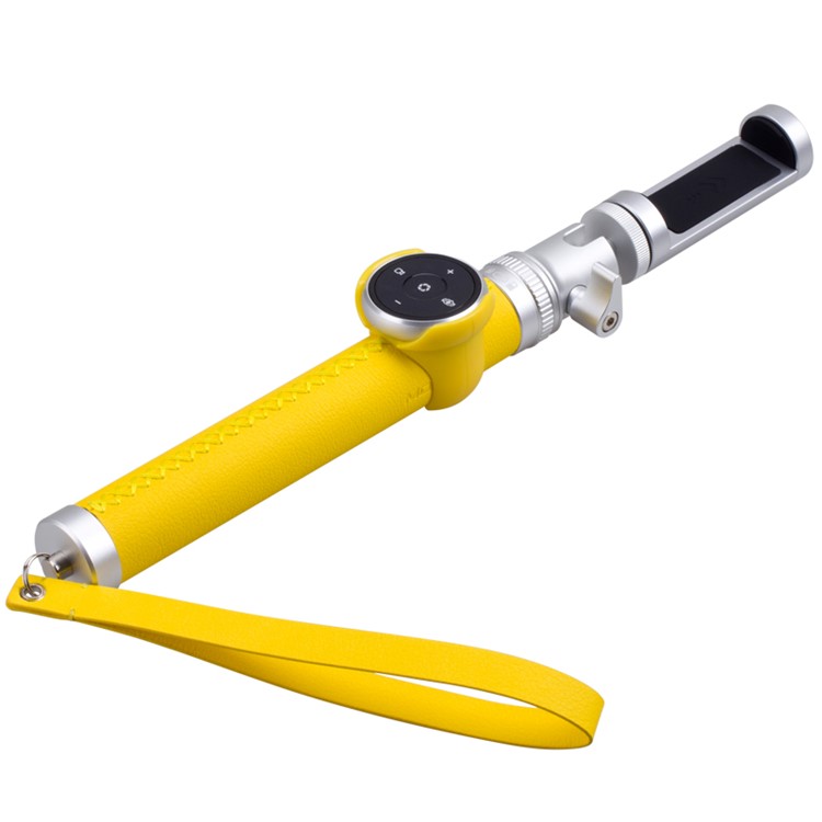 MOMAX Selfie Pro 90cm Selfie Stick Monopod with Bluetooth Remote Shutter - Yellow-4