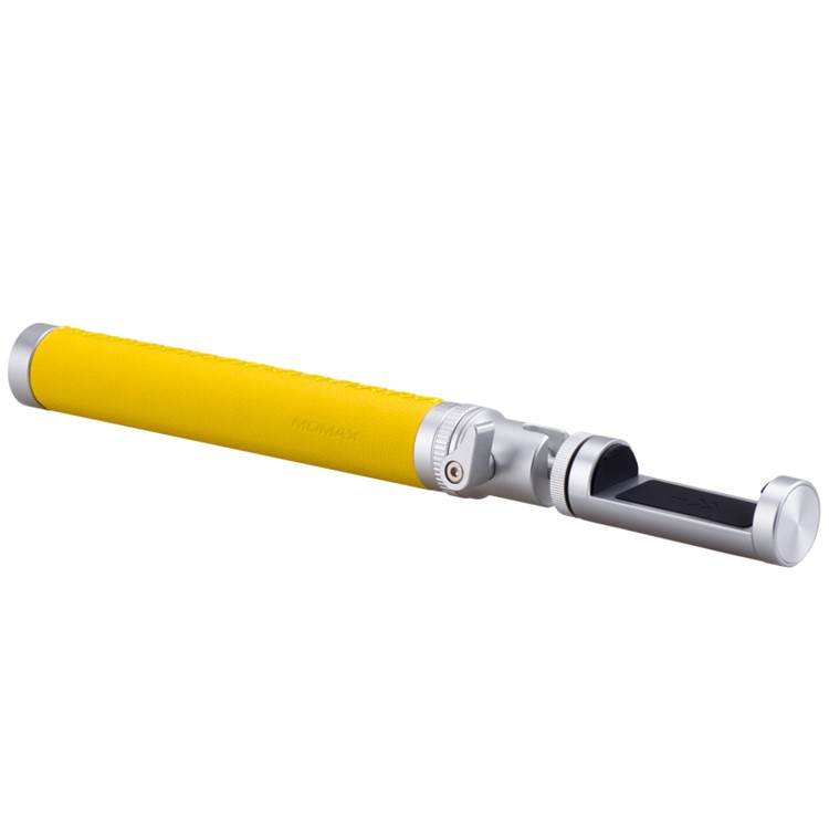 MOMAX Selfie Pro 90cm Selfie Stick Monopod with Bluetooth Remote Shutter - Yellow-5