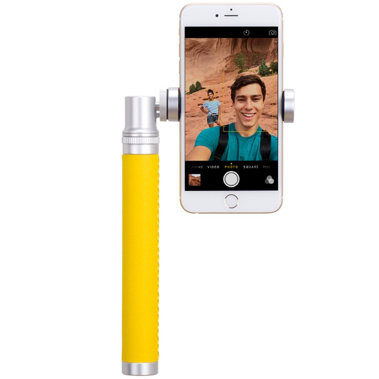MOMAX Selfie Pro 90cm Selfie Stick Monopod with Bluetooth Remote Shutter - Yellow-9
