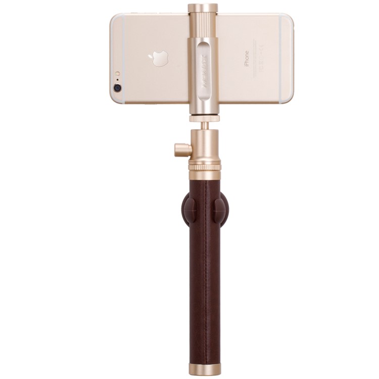 MOMAX Selfie Pro 90cm Selfie Stick Monopod with Bluetooth Remote Shutter - Brown-3