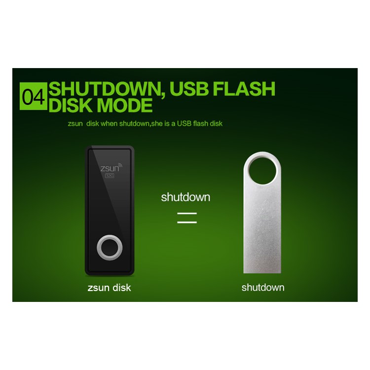ZSUN 2 Smart WiFi Storage Disk 32GB USB Flash Drive for iPhone 6s Plus/6Plus/6s/6 Samsung S6 Edge/S6 Etc - Black-14