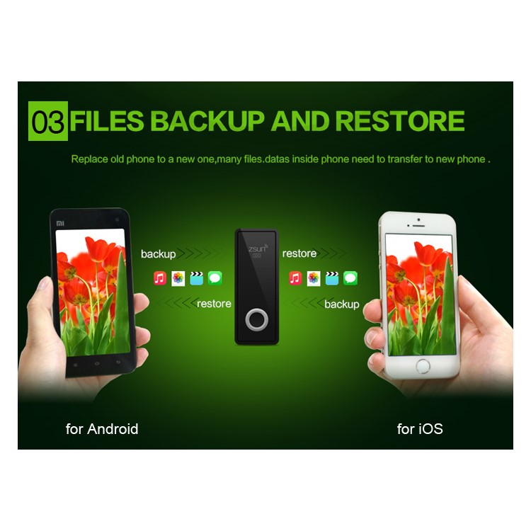 ZSUN 2 Smart WiFi Storage Disk 32GB USB Flash Drive for iPhone 6s Plus/6Plus/6s/6 Samsung S6 Edge/S6 Etc - Black-15