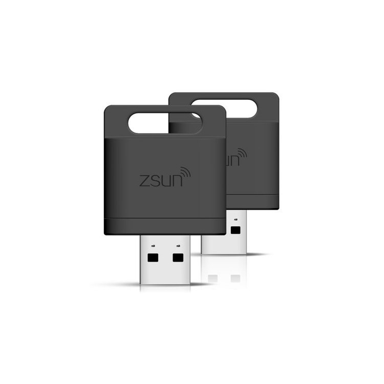 ZSUN WiFi USB 2.0 TF Card Reader 2TB for iOS Android Windows - Black-3