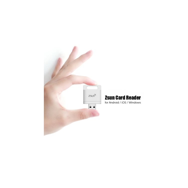ZSUN 2TB WiFi USB 2.0 TF Card Reader for iOS Android Windows - White-2