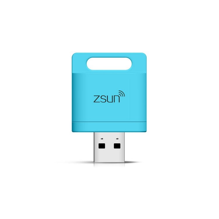 ZSUN 2TB WiFi USB 2.0 TF Card Reader for iOS Android Windows - Blue-1