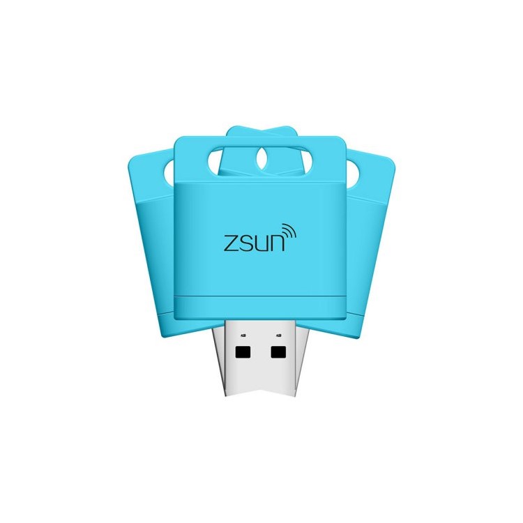 ZSUN 2TB WiFi USB 2.0 TF Card Reader for iOS Android Windows - Blue-2
