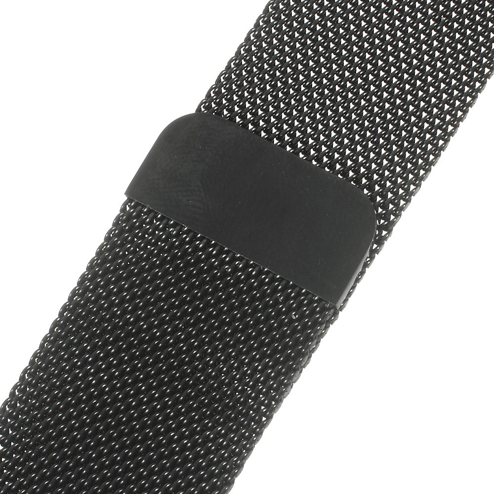 Milanese Stainless Steel Watchband Wristband for Apple Watch Series 4 44mm / Series 3 / 2 / 1 42mm - Black-3