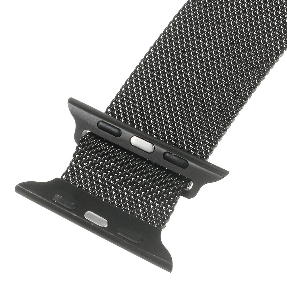 Milanese Stainless Steel Watchband Wristband for Apple Watch Series 4 44mm / Series 3 / 2 / 1 42mm - Black-4