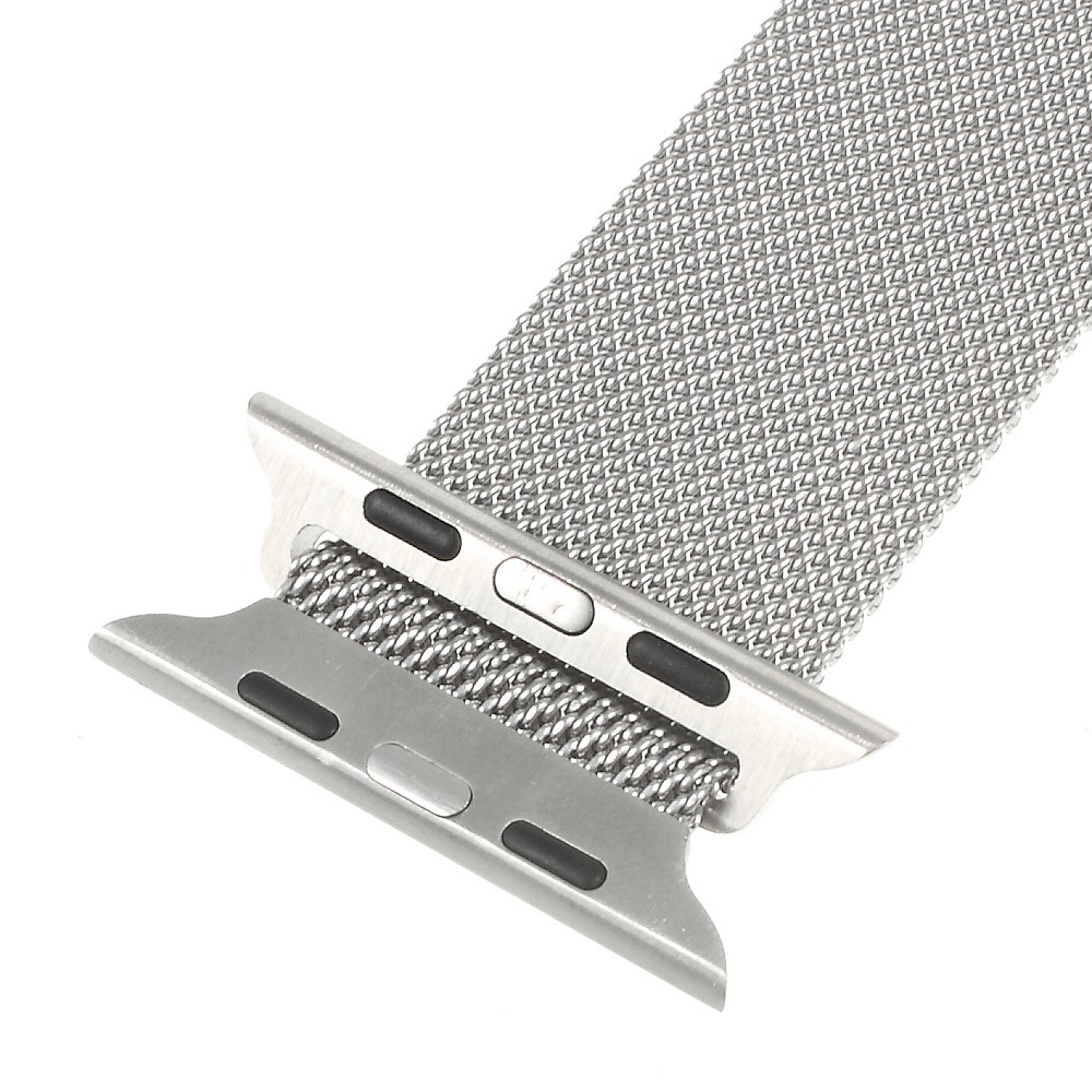 Milanese Stainless Steel Watchband Wristband for Apple Watch Series 4 44mm / Series 3 / 2 / 1 42mm - Silver Color-3