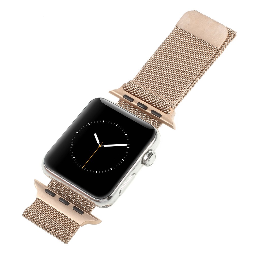Milanese Stainless Steel Watchband Wristband for Series 3 / 2 / 1 Apple Watch 42mm - Rose Gold Color-2