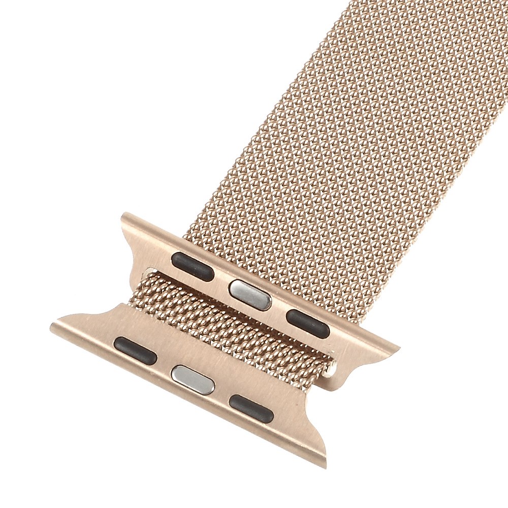 Milanese Stainless Steel Watchband Wristband for Series 3 / 2 / 1 Apple Watch 42mm - Rose Gold Color-3