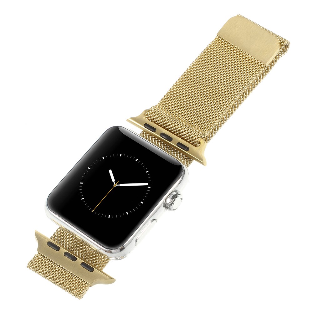 Milanese Stainless Steel Watchband Wristband for Apple Watch Series 4 44mm / Series 3 / 2 / 1 42mm - Champagne Gold Color-2