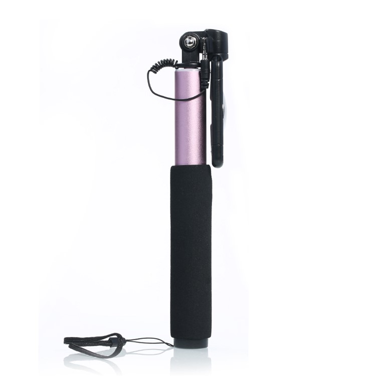 REMAX P5 3.5mm Wire Control Foldable Extendable Selfie Stick - Pink-1
