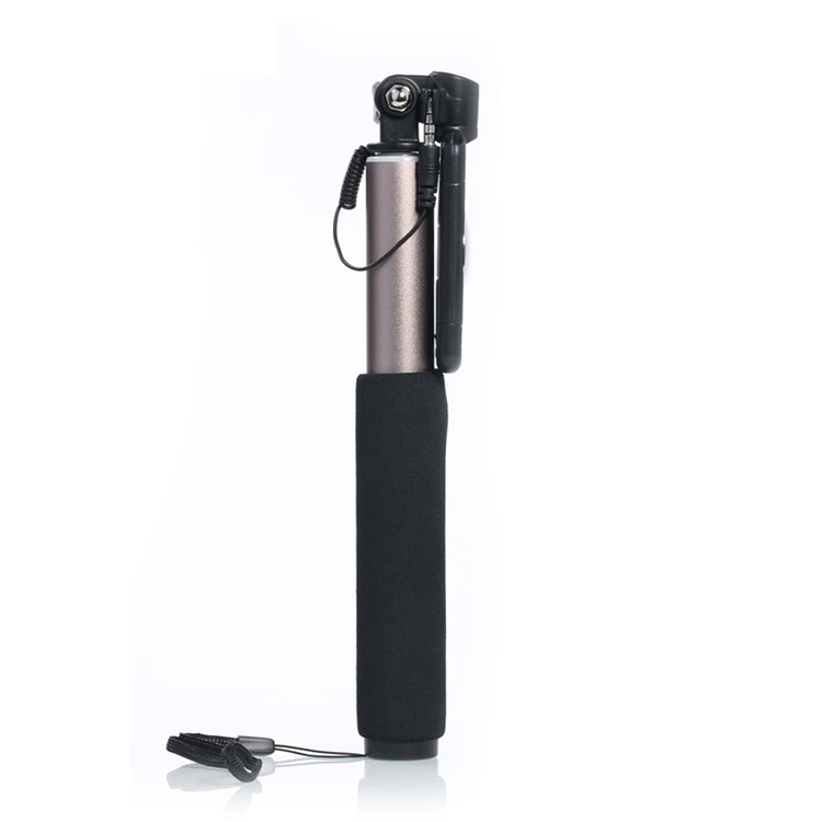 REMAX P5 3.5mm Wire Control Foldable Extendable Selfie Stick - Gold Color-1