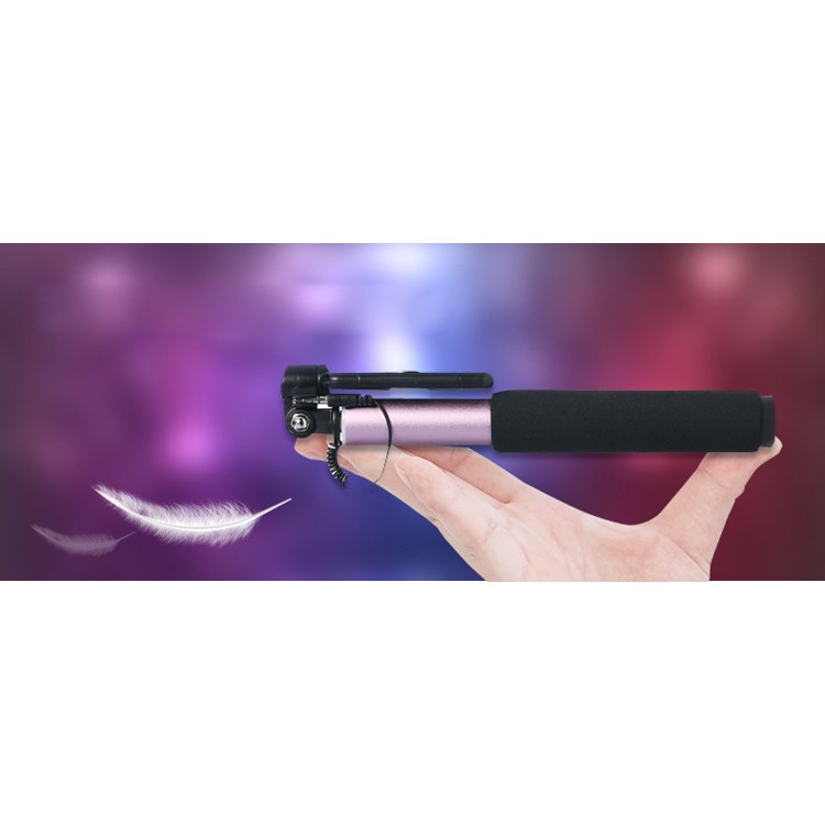 REMAX P5 3.5mm Wire Control Foldable Extendable Selfie Stick - Gold Color-11