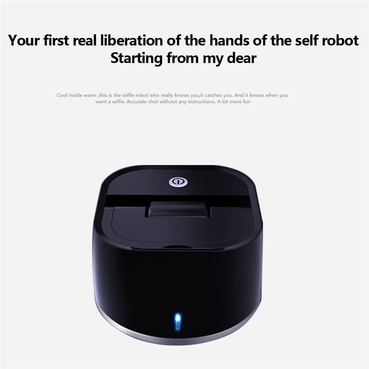 FIEDORA Smart Remote Control Bluetooth Face-tracking Self Timer Robot - Black-1
