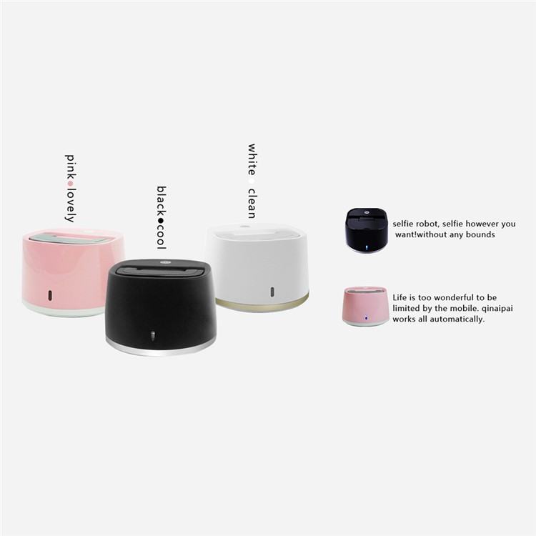 FIEDORA Smart Remote Control Bluetooth Face-tracking Self Timer Robot - Black-2