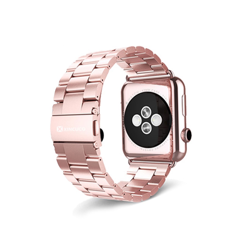 XINCUCO Three Bead Series Stainless Steel Watchband for Apple Watch Series 4 44mm / Series 3 / 2 / 1 42mm - Rose Gold Color-3