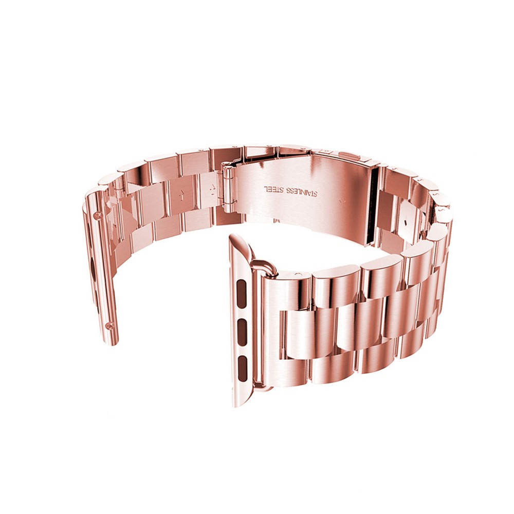 XINCUCO Three Bead Series Stainless Steel Watchband for Apple Watch Series 4 44mm / Series 3 / 2 / 1 42mm - Rose Gold Color-5