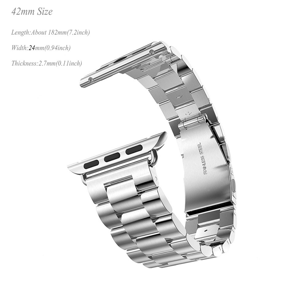 XINCUCO Stainless Steel Watch Band for Apple Watch 42mm Series 3 / 2 / 1 with Axle Connectors-8