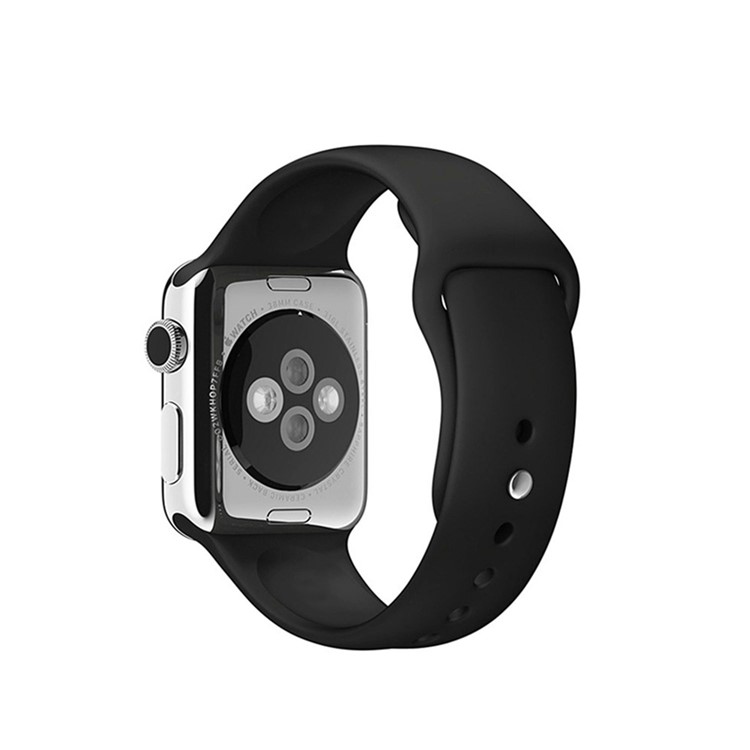 XINCUCO Soft Silicone Sport Wristband for Apple Watch 42mm Series 1 Series 2 Series 3 - Black-1