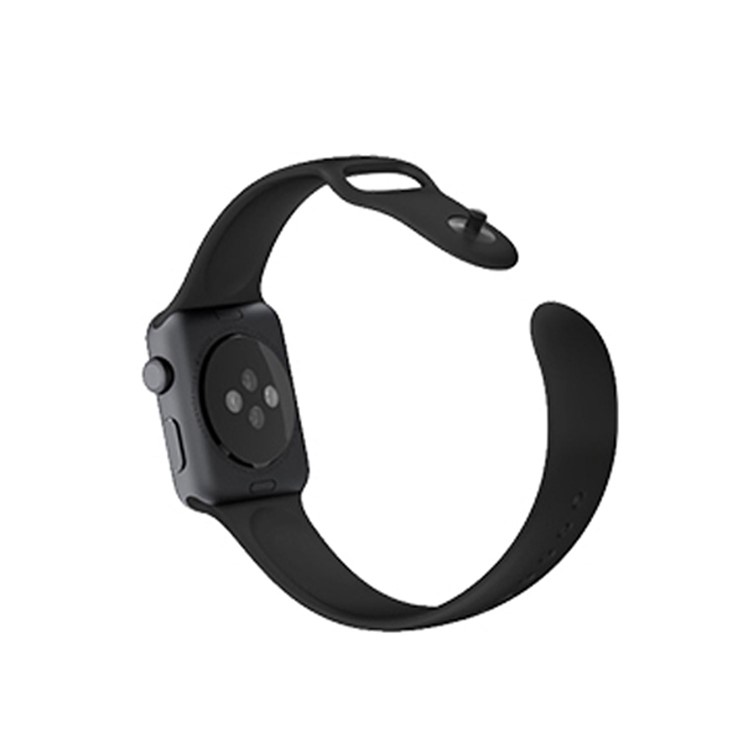 XINCUCO Soft Silicone Sport Wristband for Apple Watch 42mm Series 1 Series 2 Series 3 - Black-3
