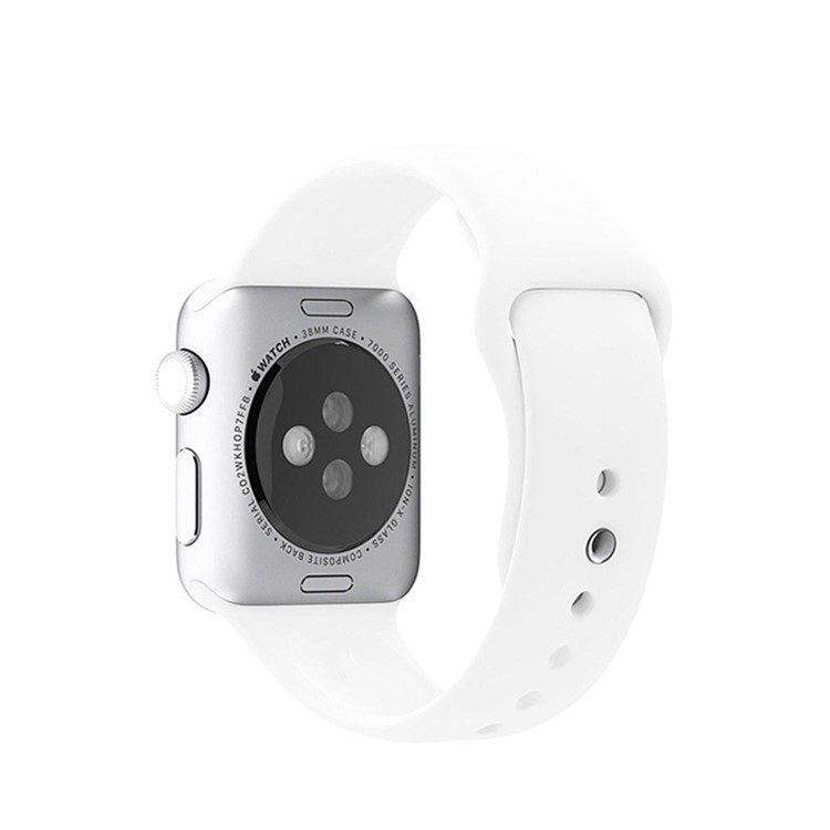 XINCUCO Soft Silicone Sport Wristband for Apple Watch Series 4 44mm / Series 3 / 2 / 1 42mm - White-1