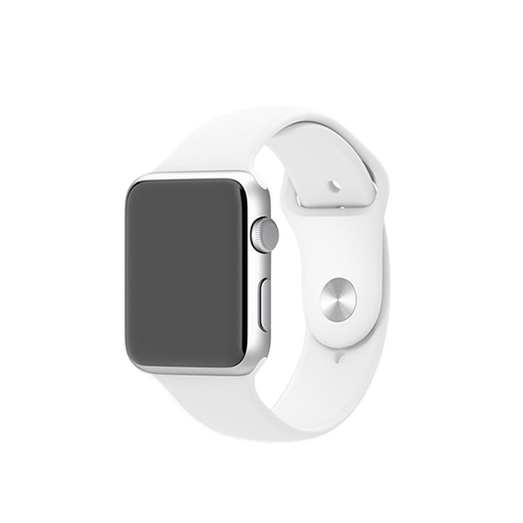 XINCUCO Soft Silicone Sport Wristband for Apple Watch Series 4 44mm / Series 3 / 2 / 1 42mm - White-2