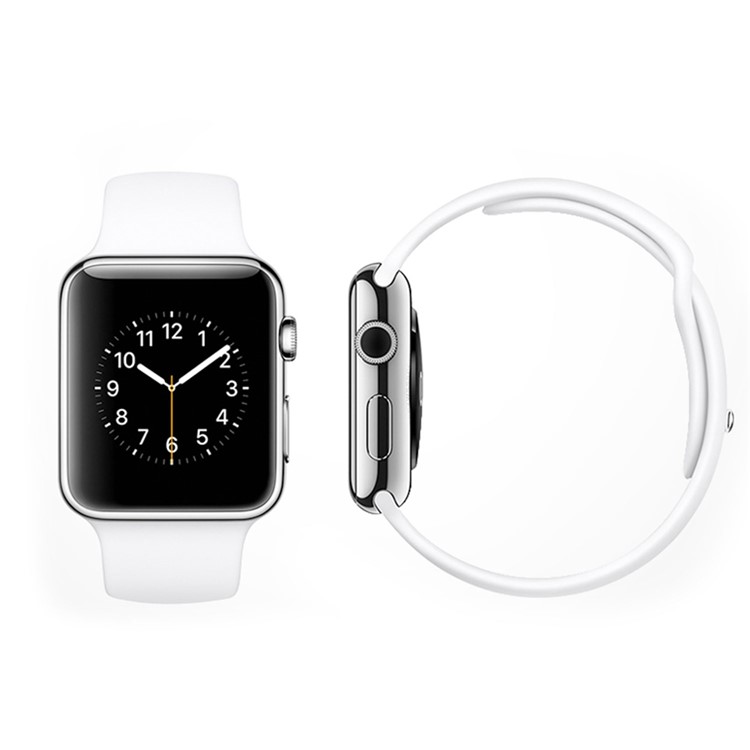 XINCUCO Soft Silicone Sport Wristband for Apple Watch Series 4 44mm / Series 3 / 2 / 1 42mm - White-4