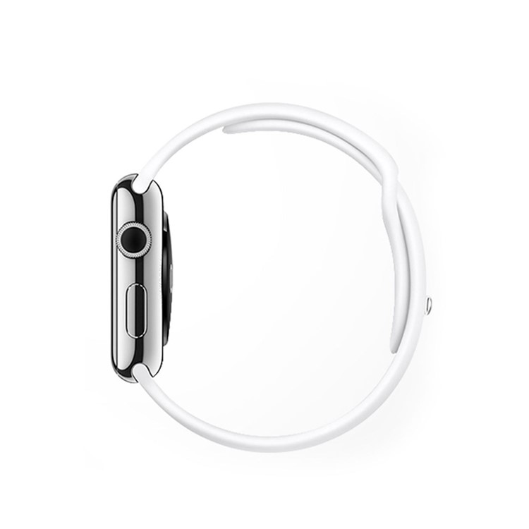 XINCUCO Soft Silicone Sport Wristband for Apple Watch Series 4 44mm / Series 3 / 2 / 1 42mm - White-5